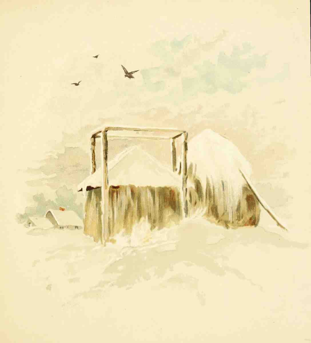 Harlow Louis K 1850 1913 A Christmas Morning 1890 Snowy Haystack A4 Photo Print