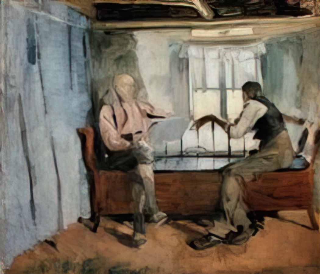 Harriet Backer farm interior knabberud in b rumm 1886 Art A4 Photo Print