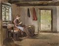 Harriet Backer farm interior skotta in b rum 1887 Art A4 Photo Print