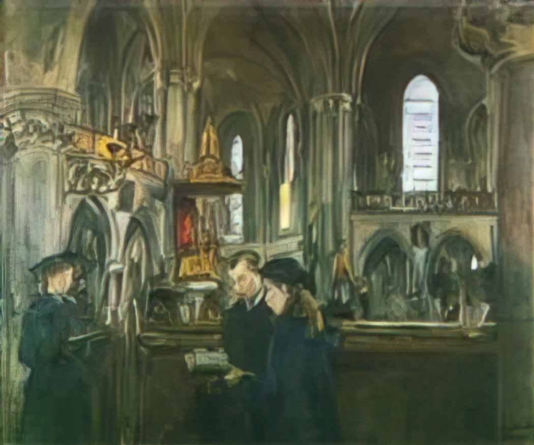 Harriet Backer fra trefoldighetskirken interior from the church trefo Art A4 Photo Print
