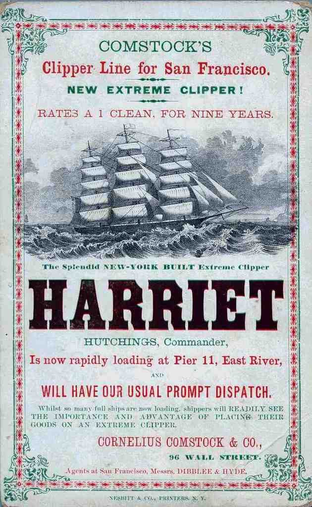 Harriet Clipper Advert Vintage A4 Photo Print