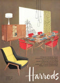 Harrods Dining Room 1960s Vintage Retro Advert