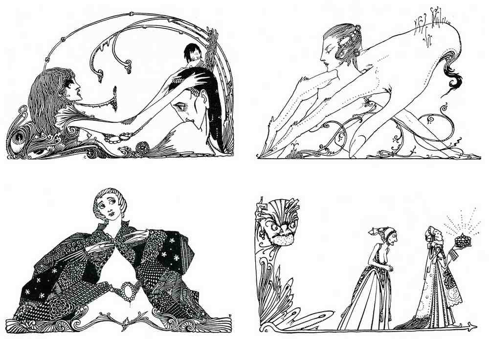 Harry Clarke 1 038 Vintage Illustration A4 Photo Print