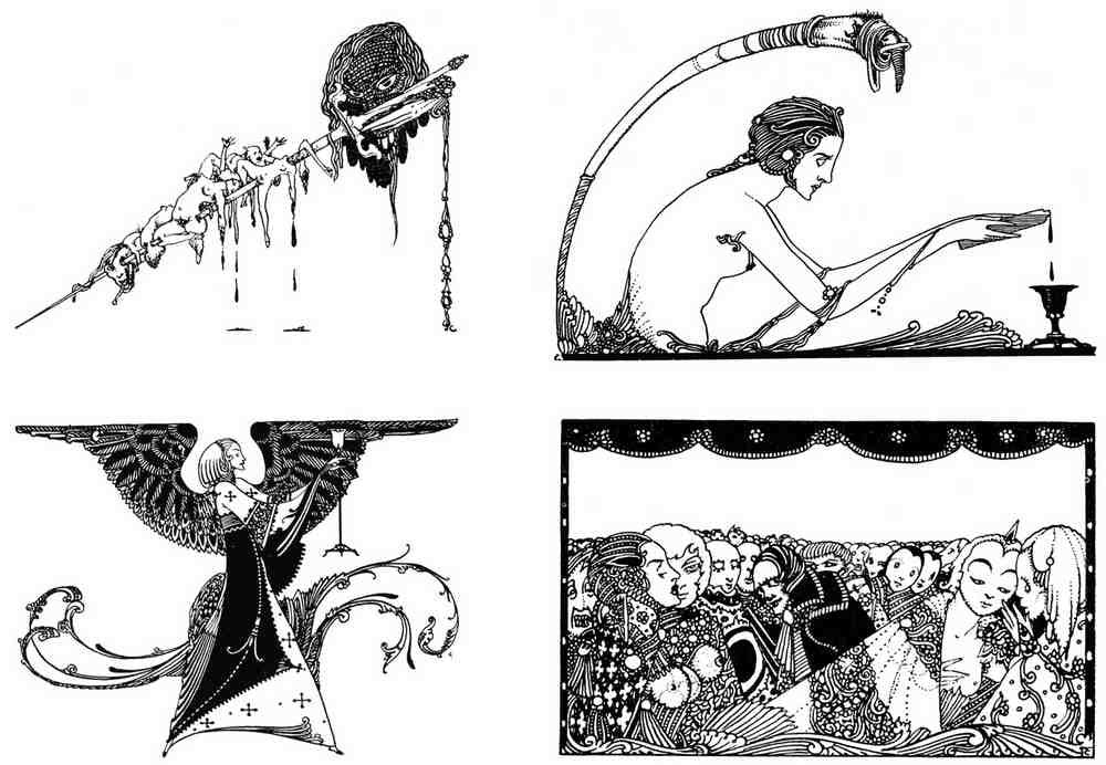 Harry Clarke 1 040 Vintage Illustration A4 Photo Print