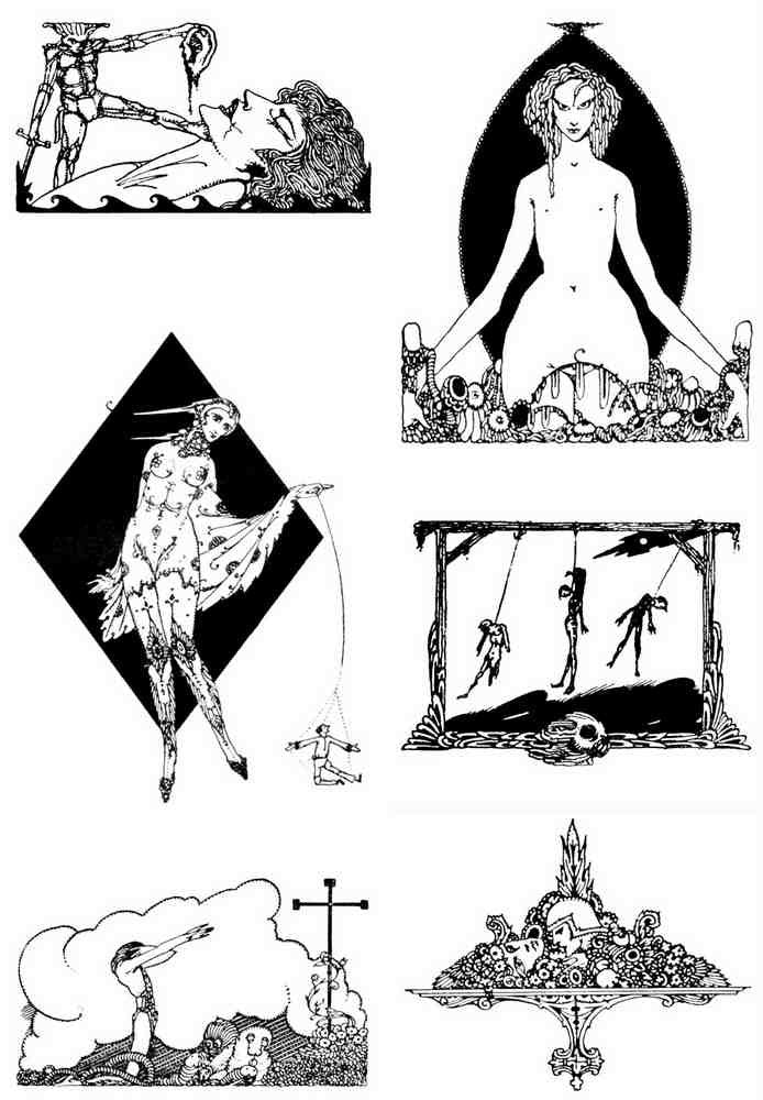 Harry Clarke 1 058 Vintage Illustration A4 Photo Print