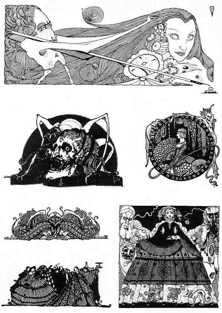 Harry Clarke 1 095 Vintage Illustration A4 Photo Print