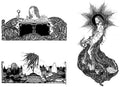 Harry Clarke 2 066 Vintage Illustration A4 Photo Print