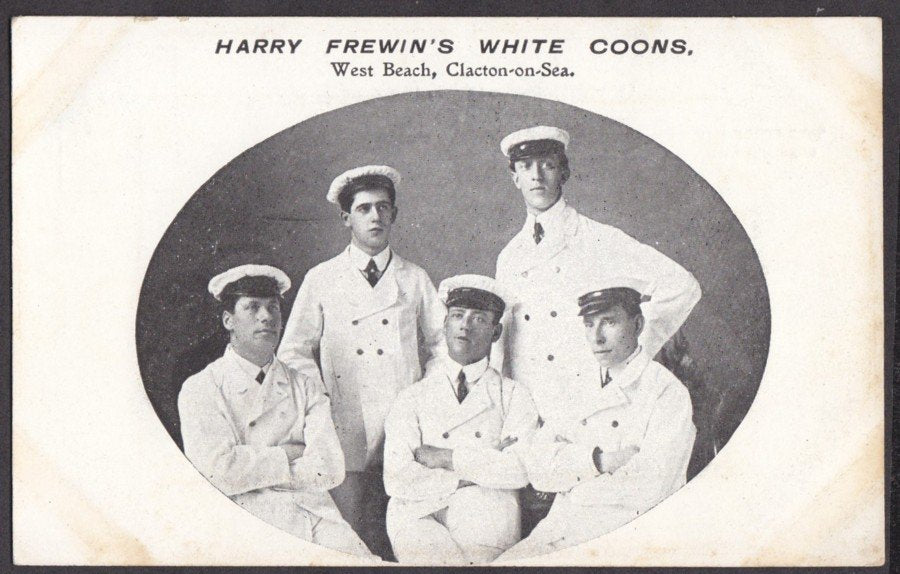 Harry Frewin s White Coons West Beach Clacton On Sea Vintage A4 Photo Print