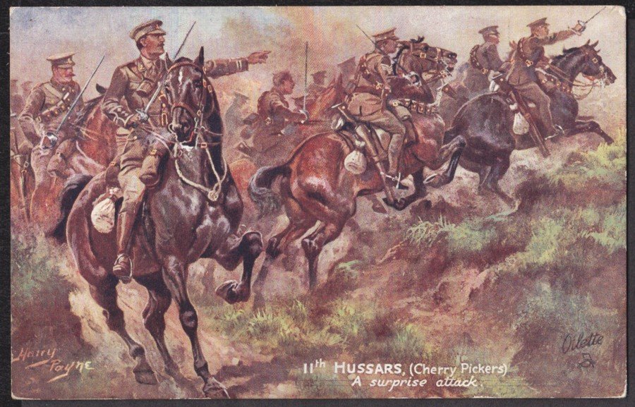 Harry Payne 11th Hussars Cherry Pickers A Suprise Attack Vintage A4 Photo Print