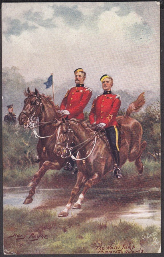 Harry Payne 7th Dragoon Guards The Water Jump Vintage A4 Photo Print
