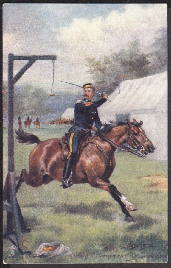 Harry Payne Lemon Cutting 10th Hussars Vintage A4 Photo Print
