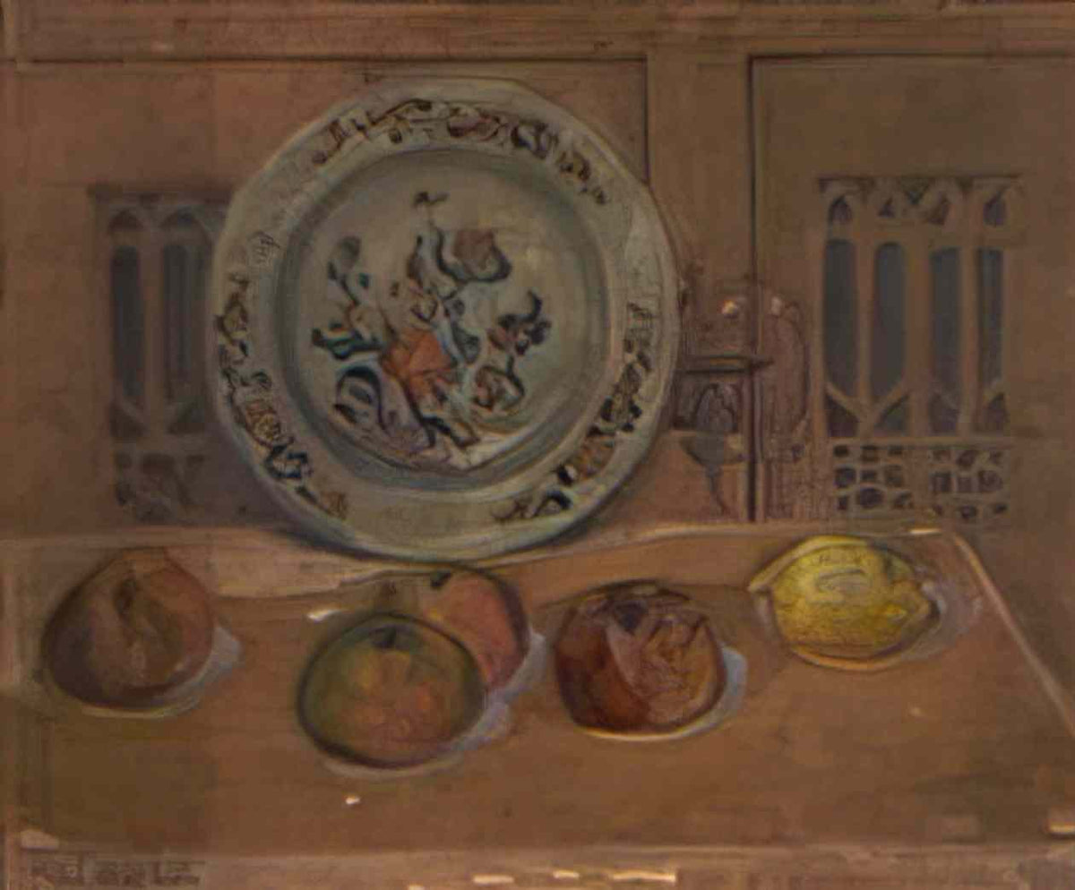 Harry Phelan Gibb still life with plate and apples Art A4 Photo Print
