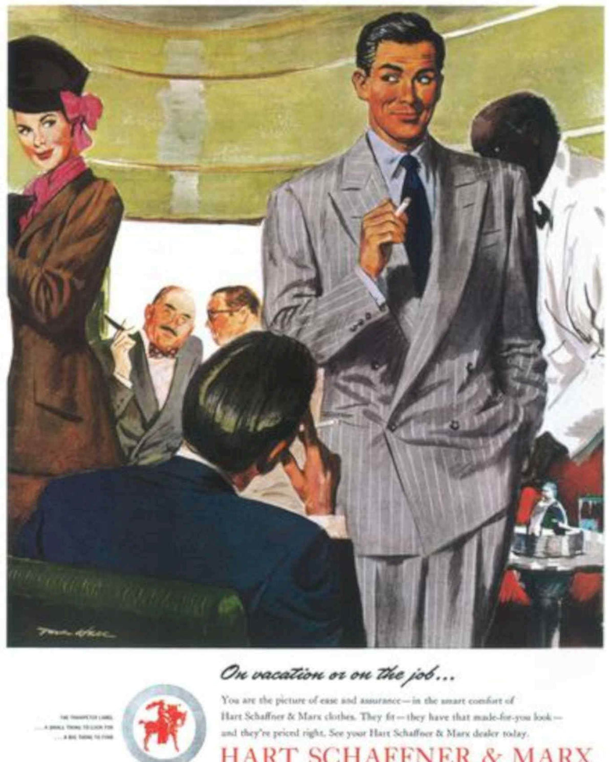 Hart Schaffner Marks Vintage Retro Advert Poster A4 Photo Print
