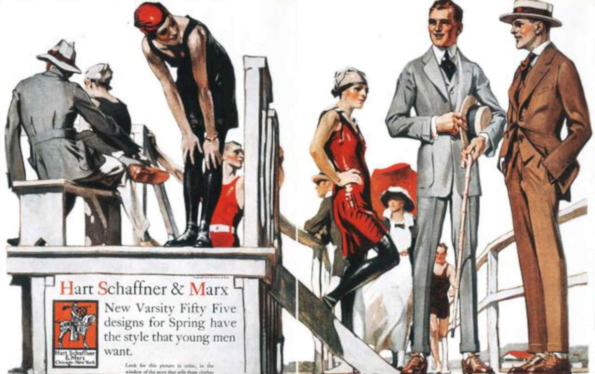 Hart Schaffner Men 2 Vintage Retro Advert Poster A4 Photo Print