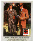 Hart Schaffner Men Vintage Retro Advert Poster A4 Photo Print