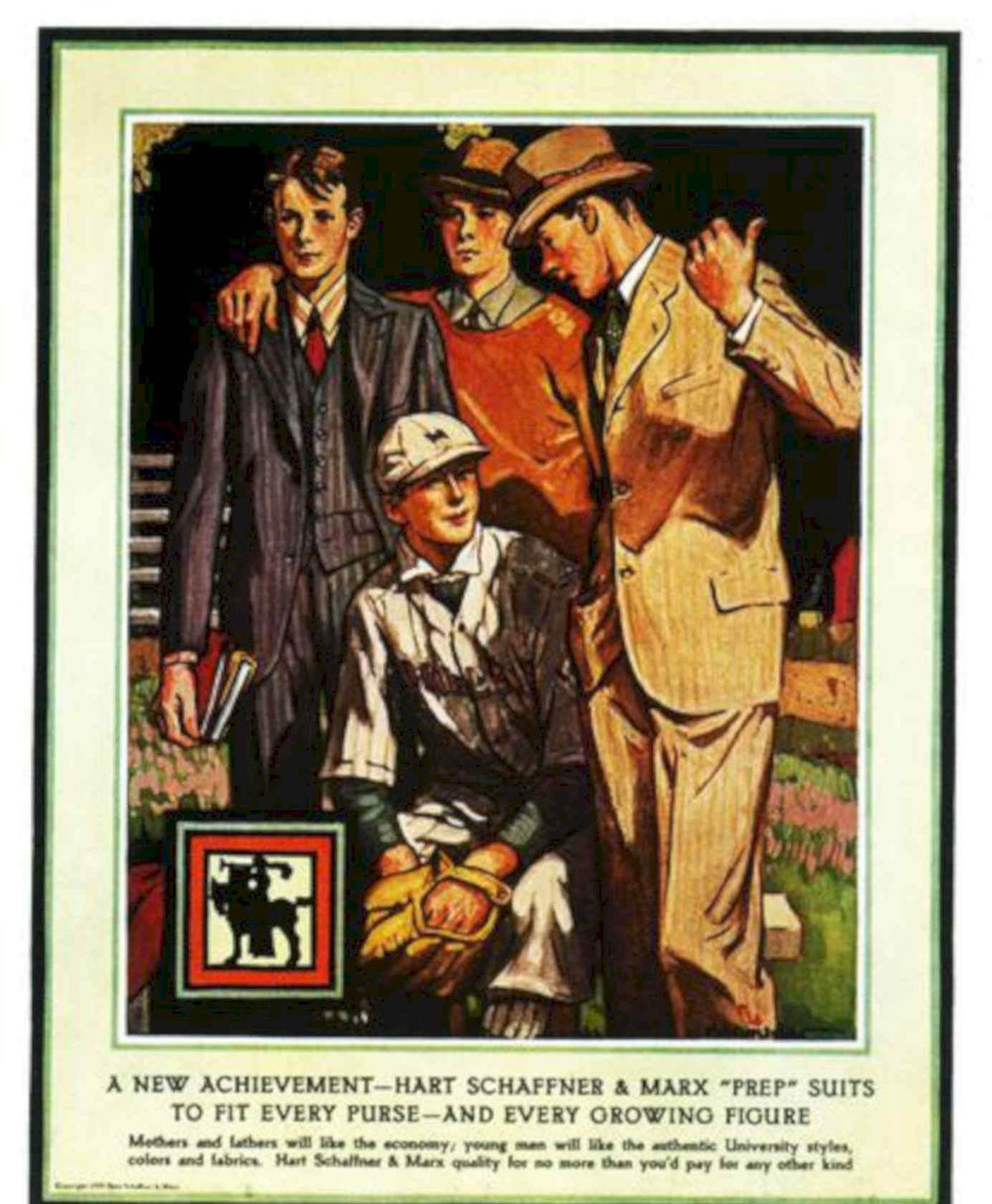 Hart Schaffner Suits Vintage Retro Advert Poster A4 Photo Print