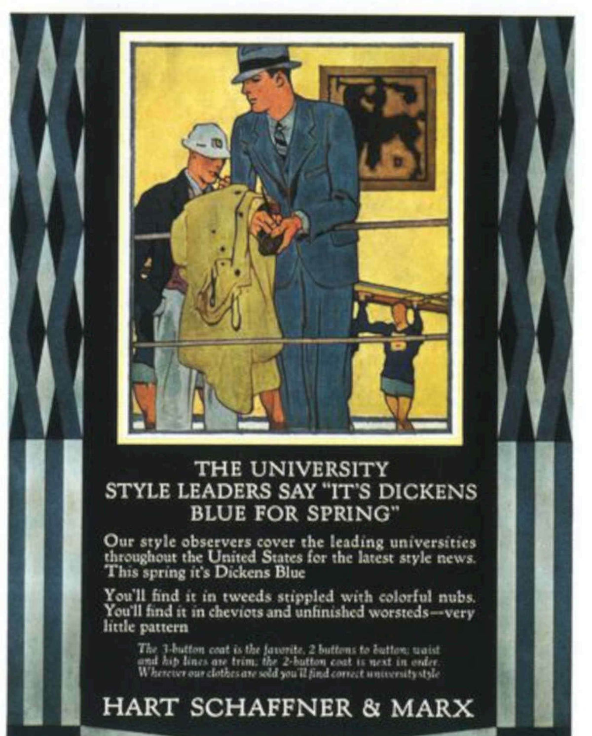 Hart Schaffner University Vintage Retro Advert Poster A4 Photo Print