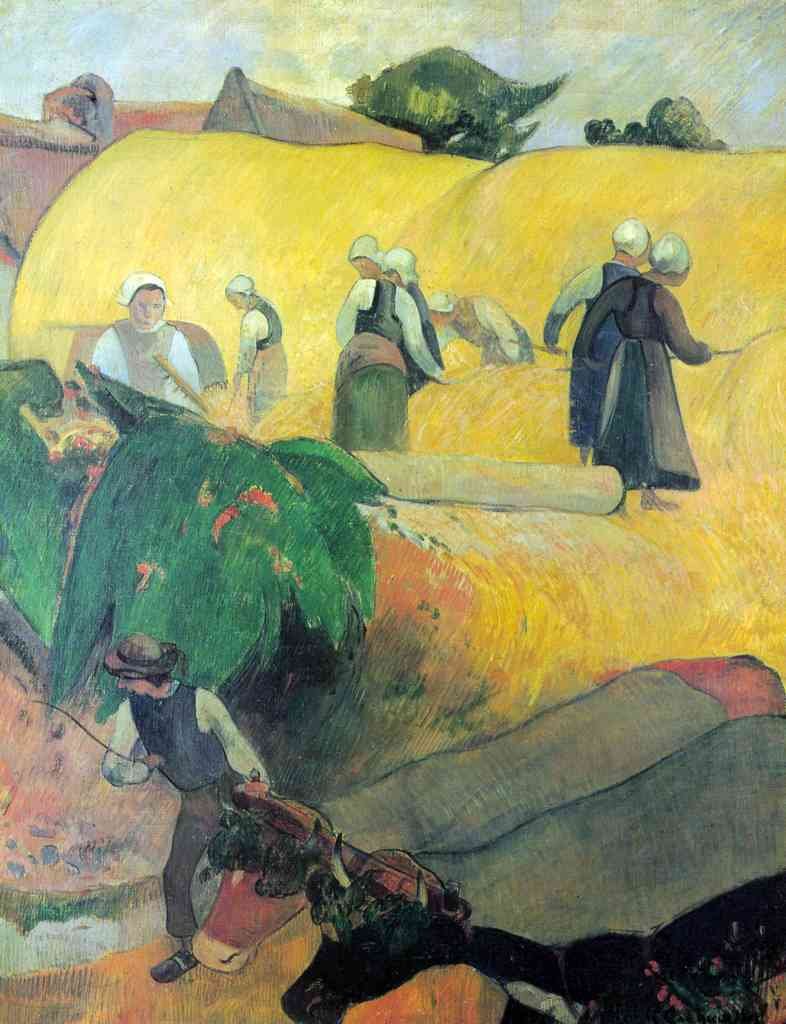 Harvest In Brittany Gauguin A4 Photo Print