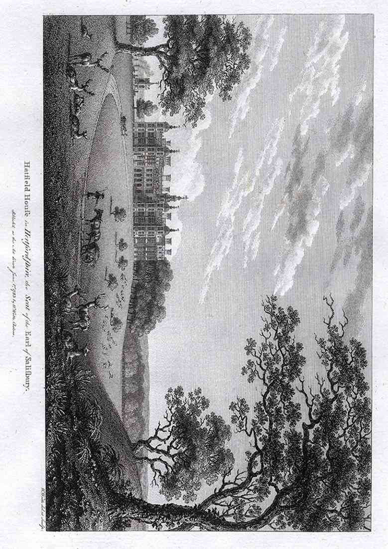 Hatfield House Hertfordshire Earl Of Salisbury Uk Watts 1779 cropped A4 Photo Print