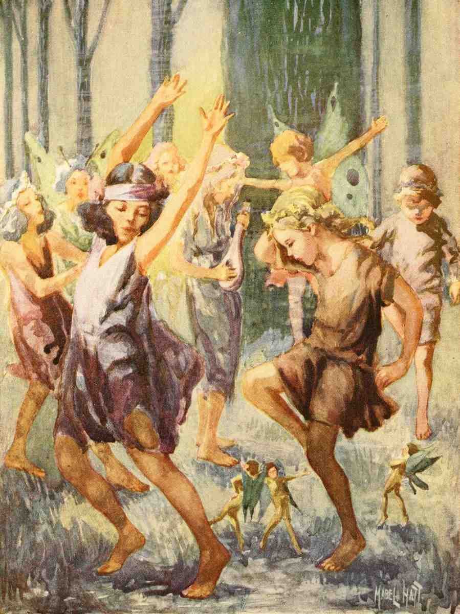 Hatt Mabel K The Little House in the Fairy Wood 1918 Everyone was dancing A4 Photo Print