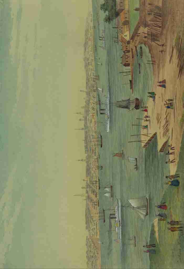 Hatton WS Watercolour 1854 Portland Maine A4 Photo Print