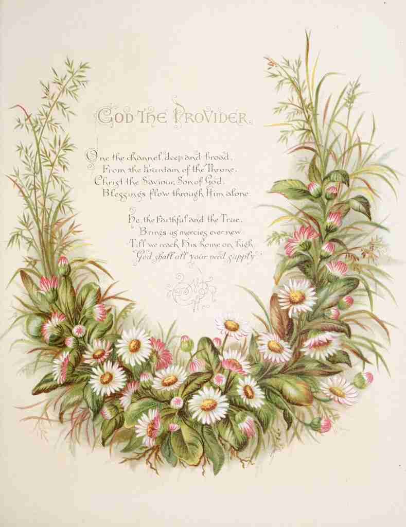 Havergal Frances Ridley Fulness of Joy 1886 God the Provider A4 Photo Print
