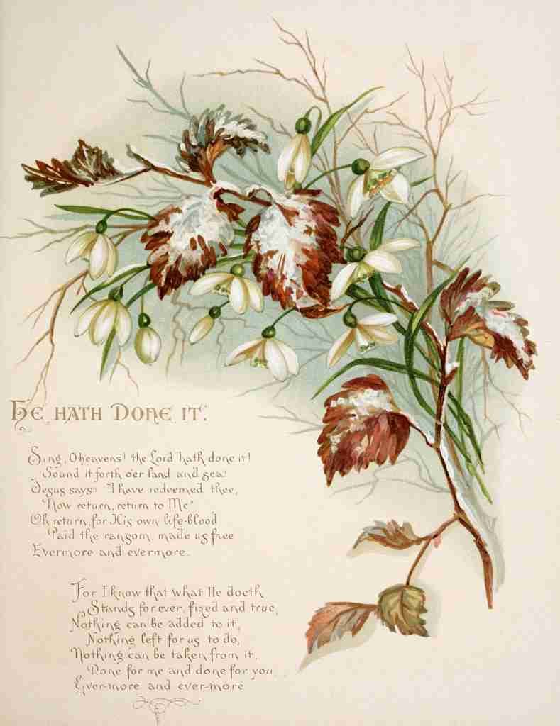 Havergal Frances Ridley Fulness of Joy 1886 He hath done it 1 A4 Photo Print