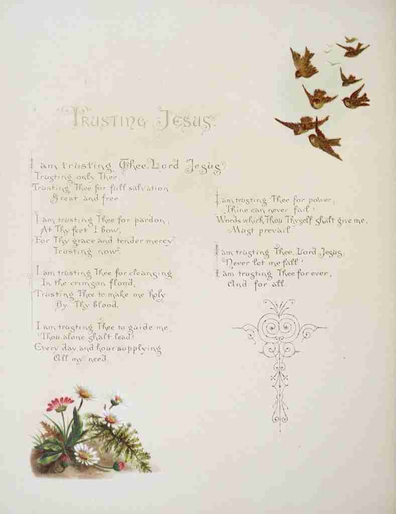 Havergal Frances Ridley Fulness of Joy 1886 Trusting Jesus A4 Photo Print