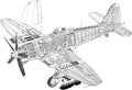 Hawker Sea Fury cutaway A4 Photo Print