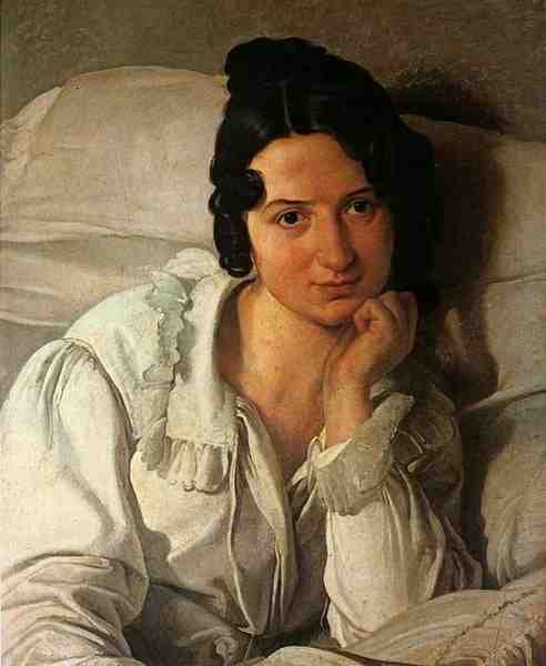 Hayez Francesco Portrait Of Carolina Zucchi A4 Photo Print