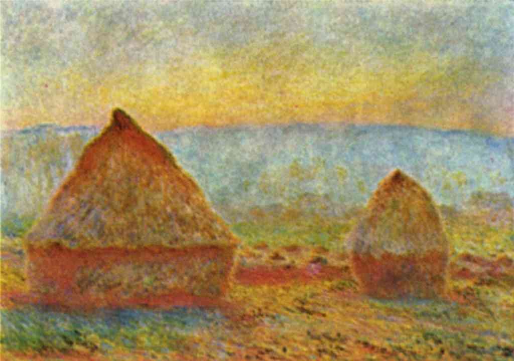 Haystack 1 Monet A4 Photo Print