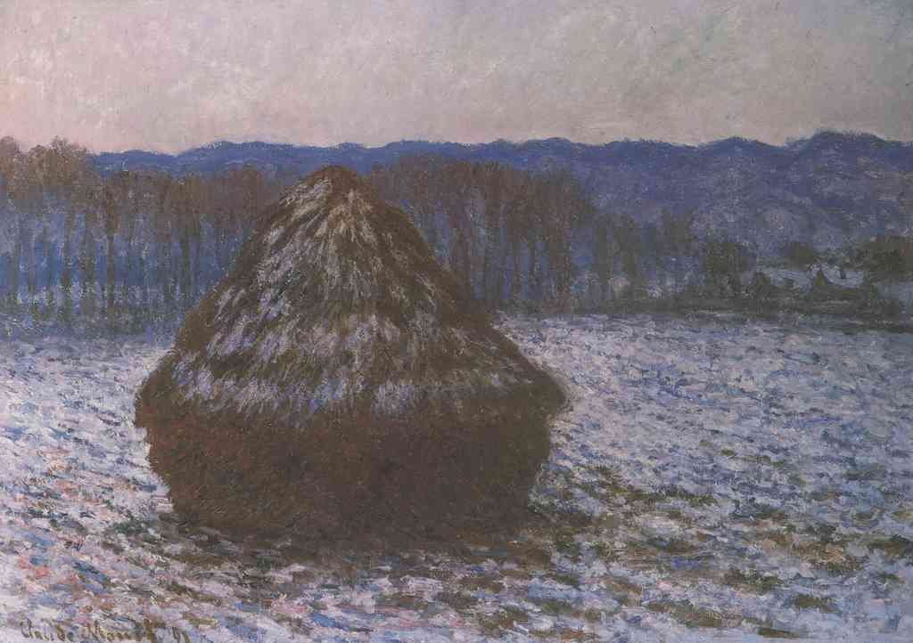 Haystacks 2 Monet A4 Photo Print