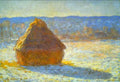 Haystacks in Snow by Monet Impressionism A4 Photo Print