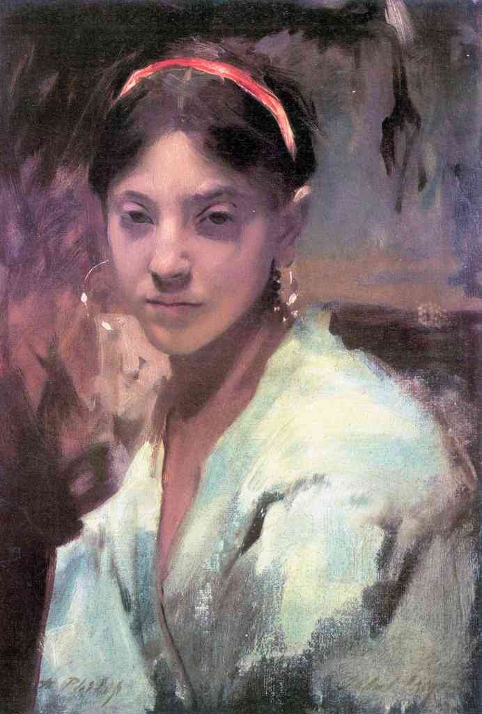Head Of A Capri Girl John Singer Sargent Impressionism American A4 Photo Print