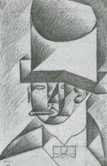 Head Of A Man With Cigar Juan Gris Abstract Art A4 Photo Print