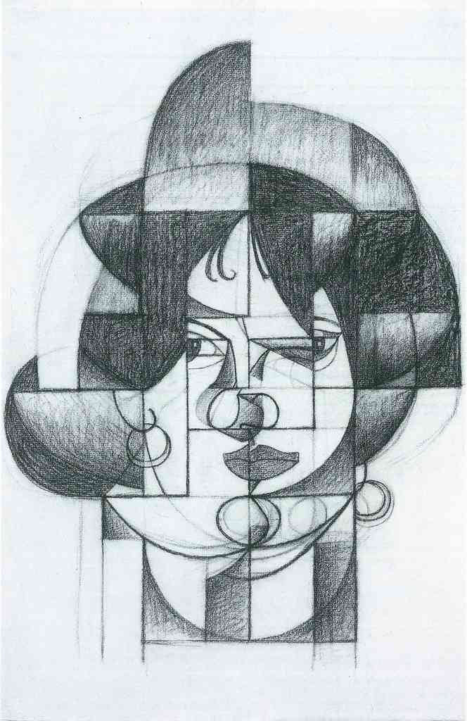 Head Of Germaine Raynal By Juan Gris Abstract Art A4 Photo Print