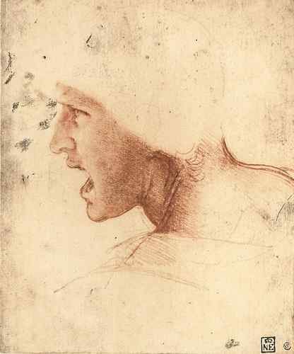 Head of a Warrior EUR Leonardo da Vinci  A4 Photo Print