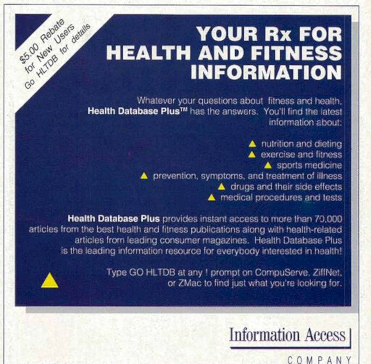 Health Database Plus Vintage Retro Advert Poster A4 Photo Print