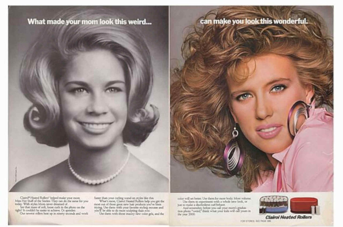 Heated Rollers Volume Vintage Retro Advert Poster A4 Photo Print