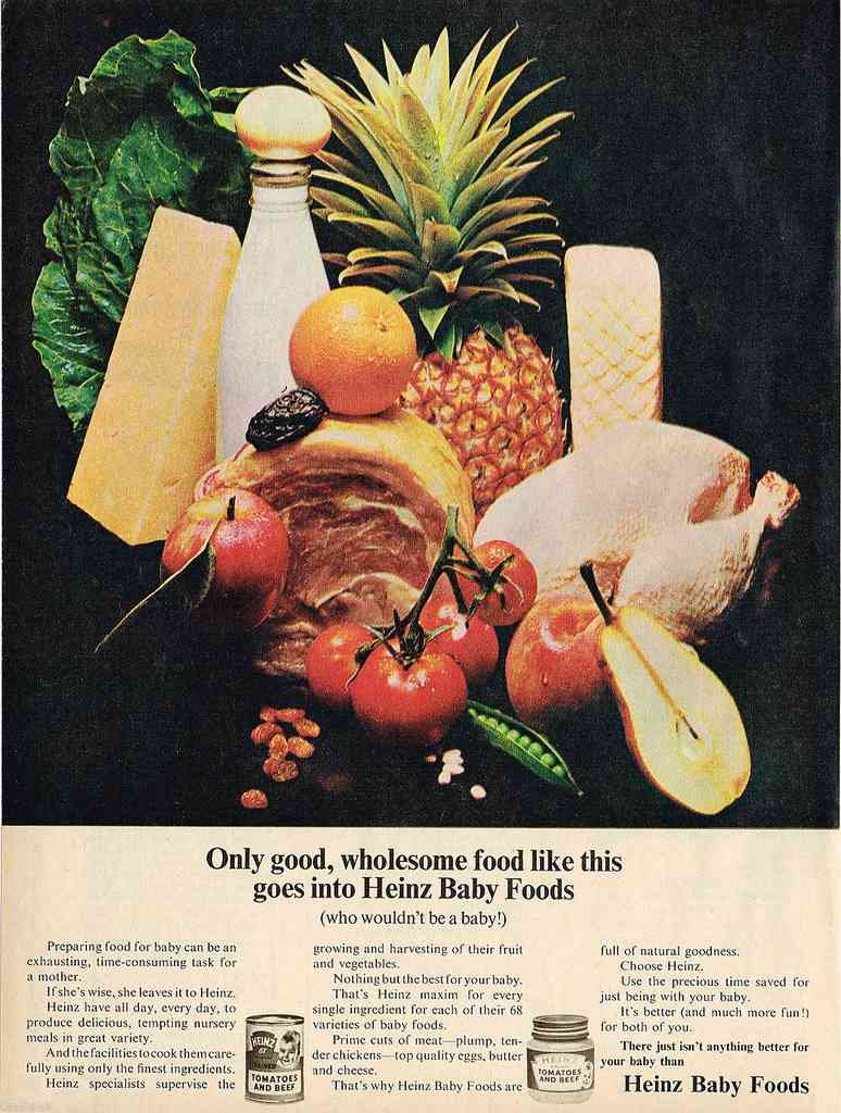 Heinz Baby Food 1960s 2 advert A4 Photo Print