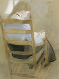 Helene Schjerfbeck girl reading 1904 Art A4 Photo Print