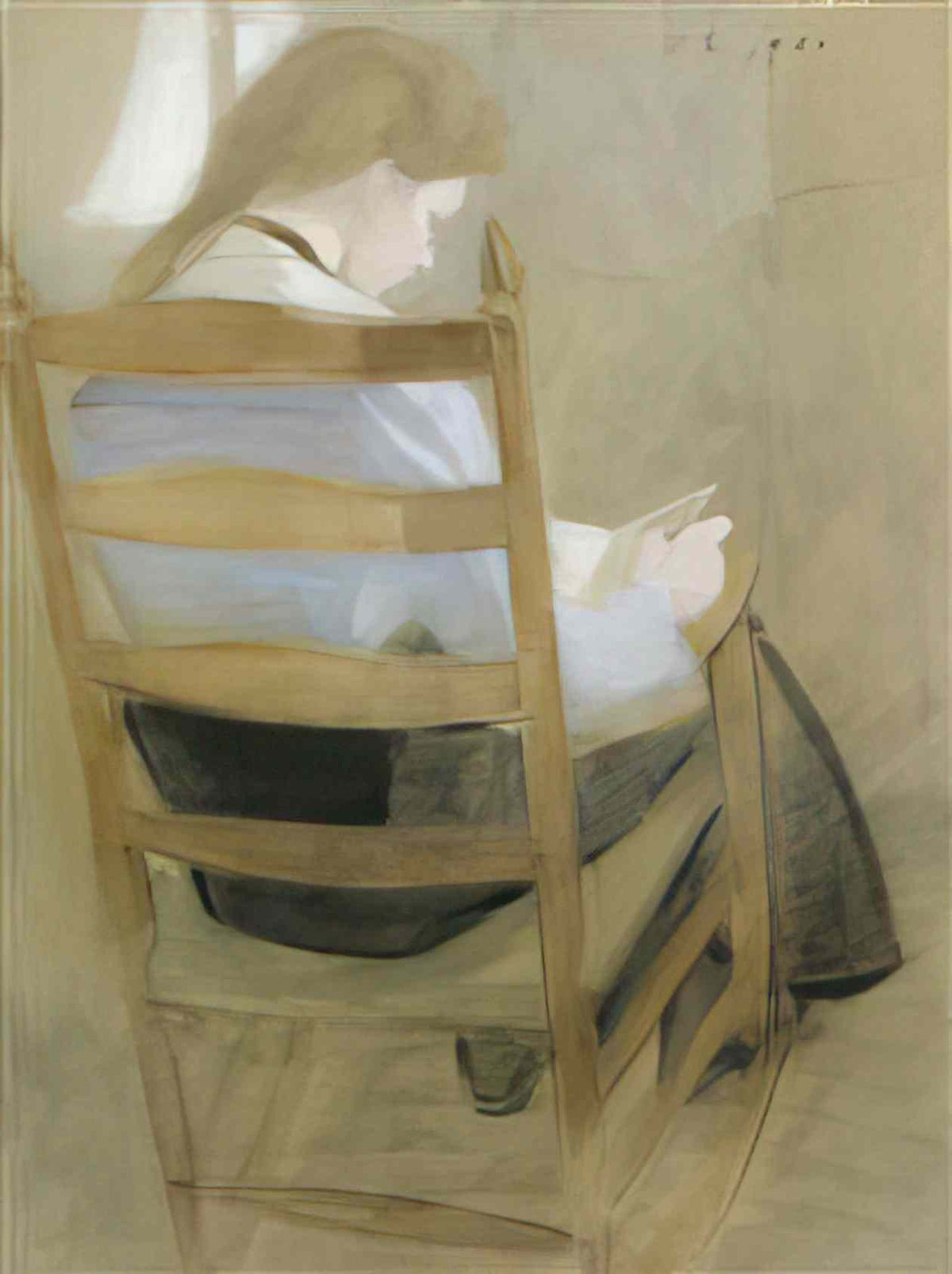 Helene Schjerfbeck girl reading 1904 Art A4 Photo Print