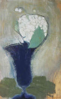 Helene Schjerfbeck lilies of the valley in a blue vase A4 Photo Print