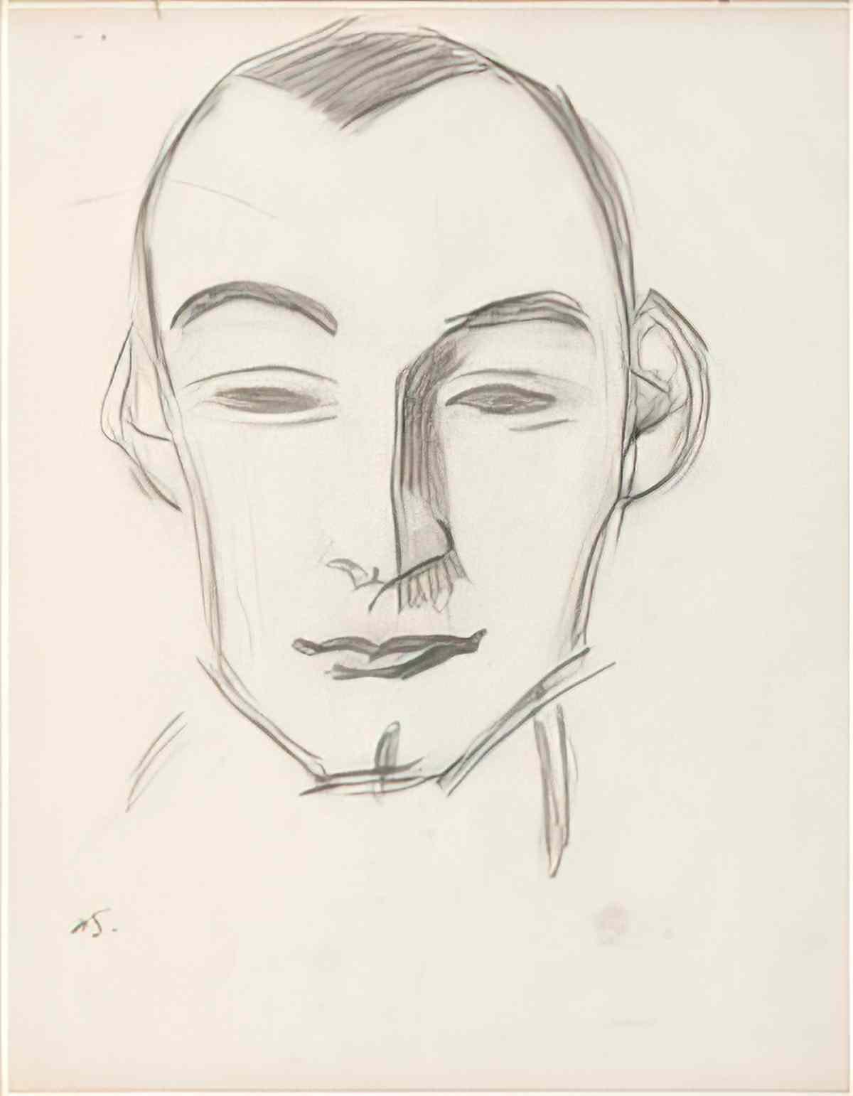 Helene Sofia Schjerfbeck portrait of a man 3 Art A4 Photo Print
