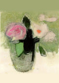 Helene Sofia Schjerfbeck red roses in a glass bowl A4 Photo Print