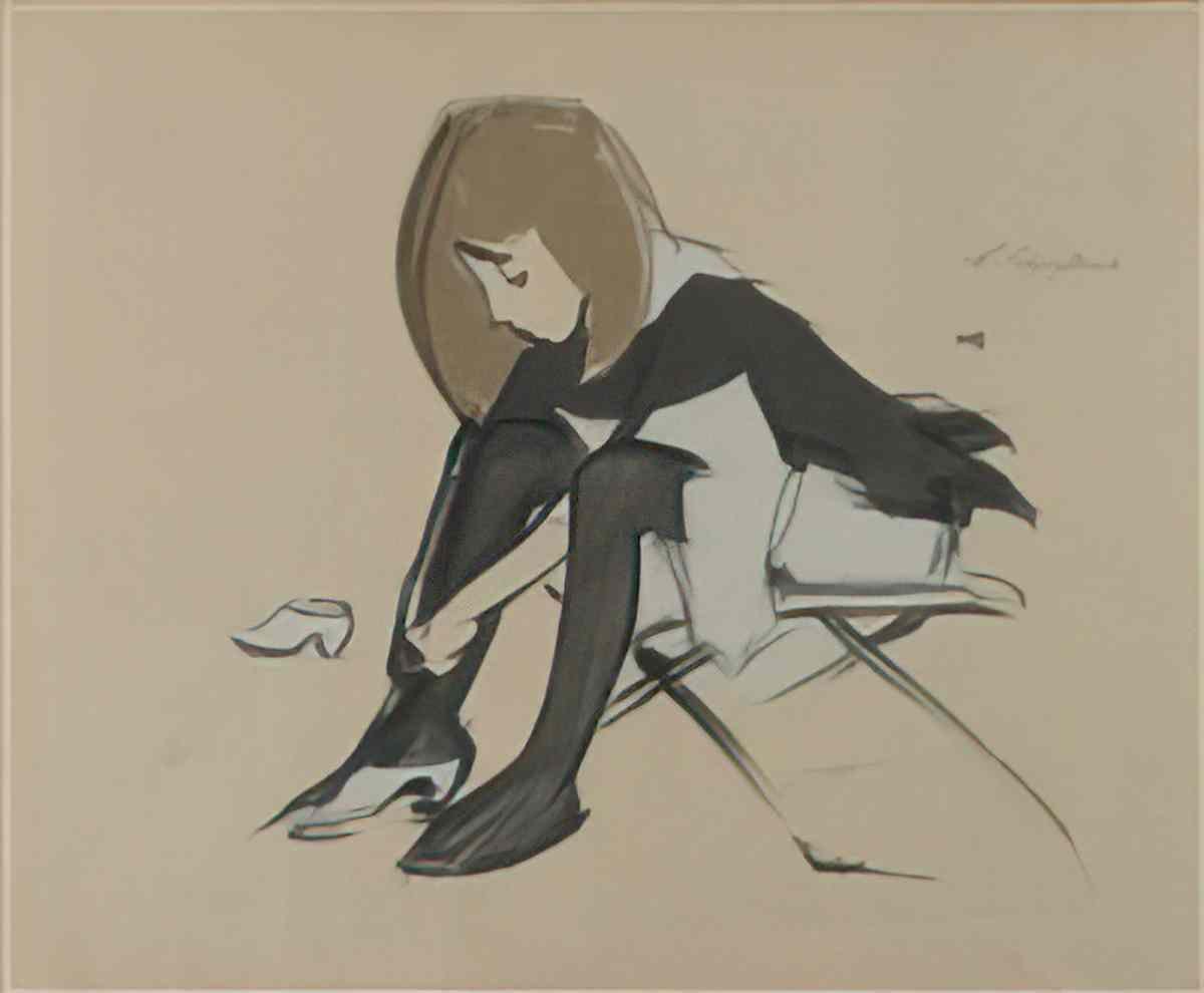 Helene Sofia Schjerfbeck kostymbild bagarens dotter 1938 Art A4 Photo Print