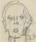 Helene Sofia Schjerfbeck sjalvportratt Art A4 Photo Print