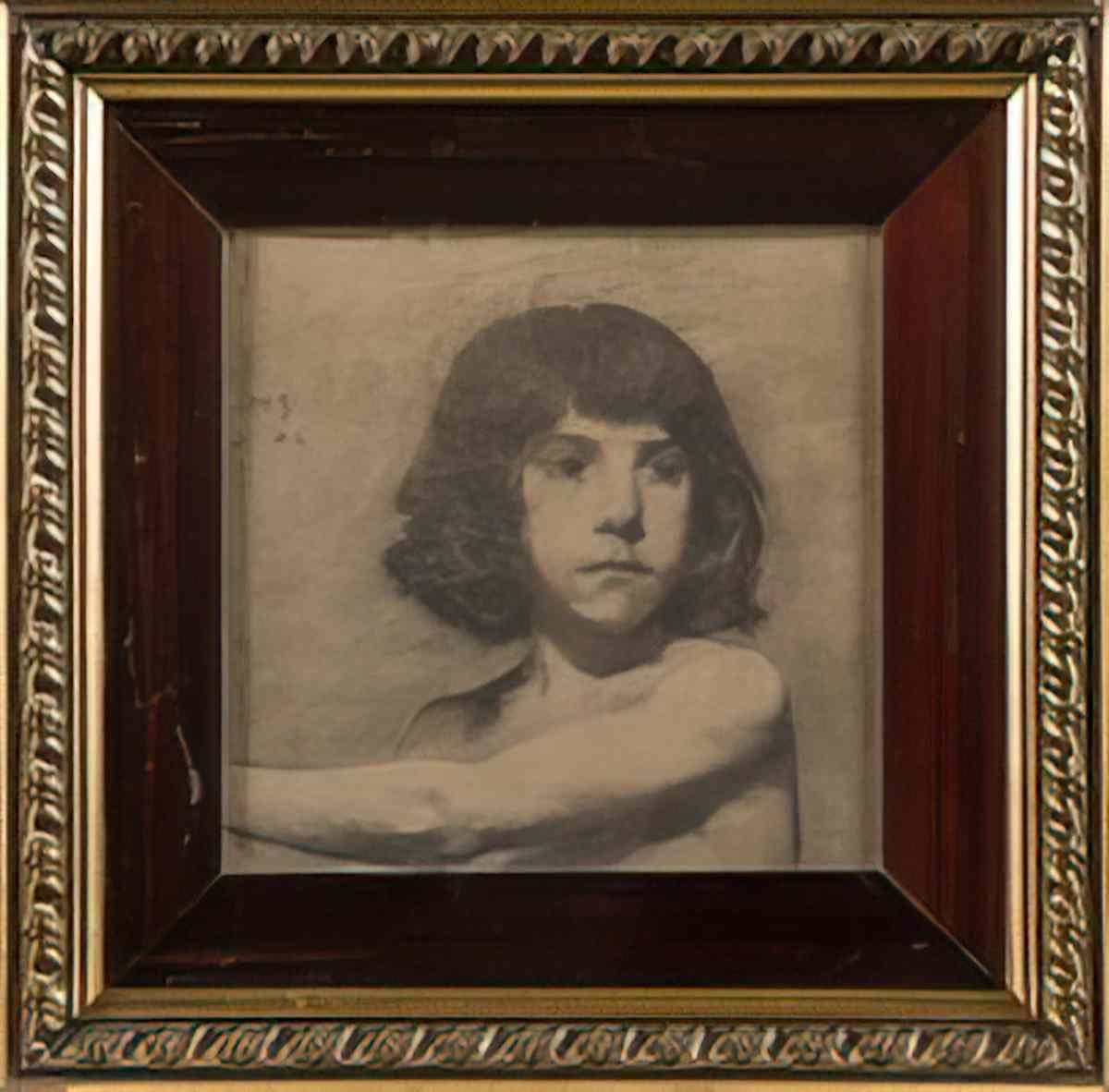 Helene Sofia Schjerfbeck langtans blaa blomma Art A4 Photo Print