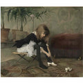 Helene Sofia Schjerfbeck lilla gudrun Art A4 Photo Print