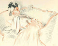 Helleu Paul Cesar 1859 1927 The Studio 1896 Woman reading on sofa A4 Photo Print